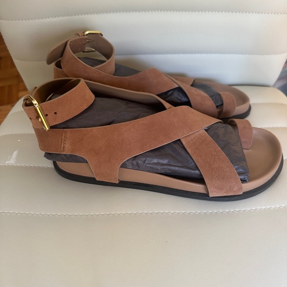 A. Emery Jalen Sandals Nutmeg Suede 40IT Like New!! With Box - Picture 6 of 10